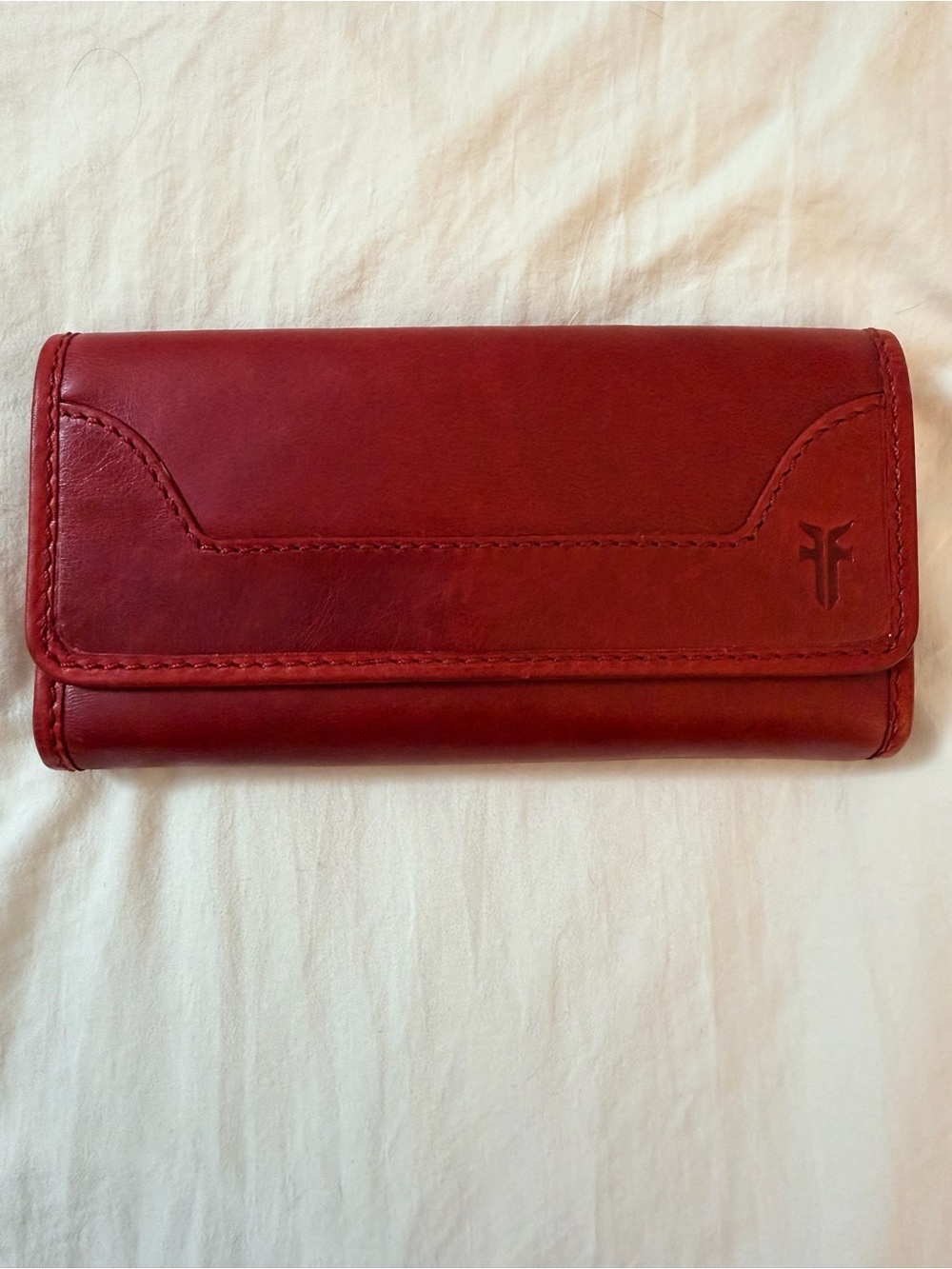 Frye Women's Red Leather Clutch Wallet